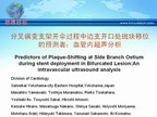 [EuroPCR2009]分叉病变支架开伞过程中边支开口处斑块移位的预测者：血管内超声分析